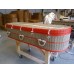 Your Colour - Wild Pineapple Imperial (Oval Shape) Coffin – Natural & Rossa Red.